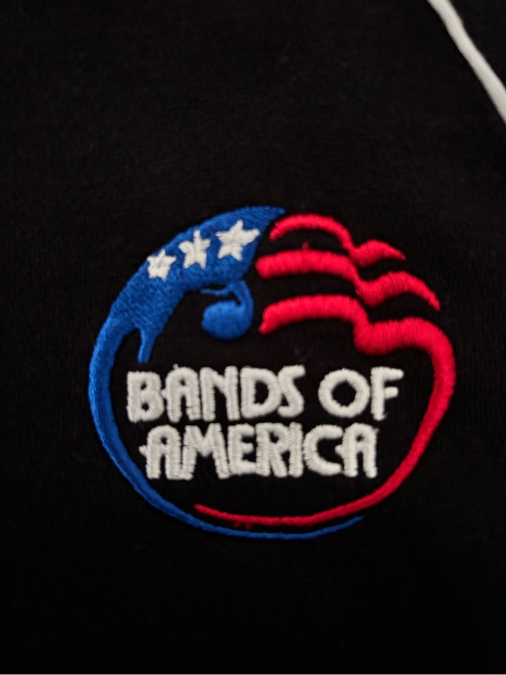Bands of America Embroidered Black Sweatshirt Jacket